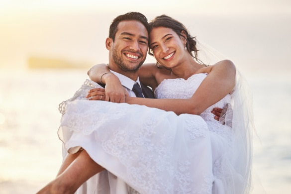 happy couple after getting married in Pittsburgh